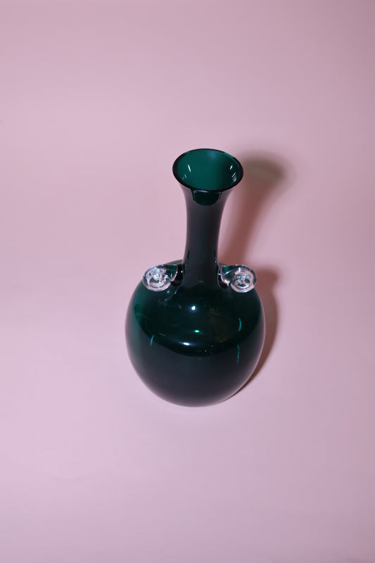 Green Crystal Decanter / Vase