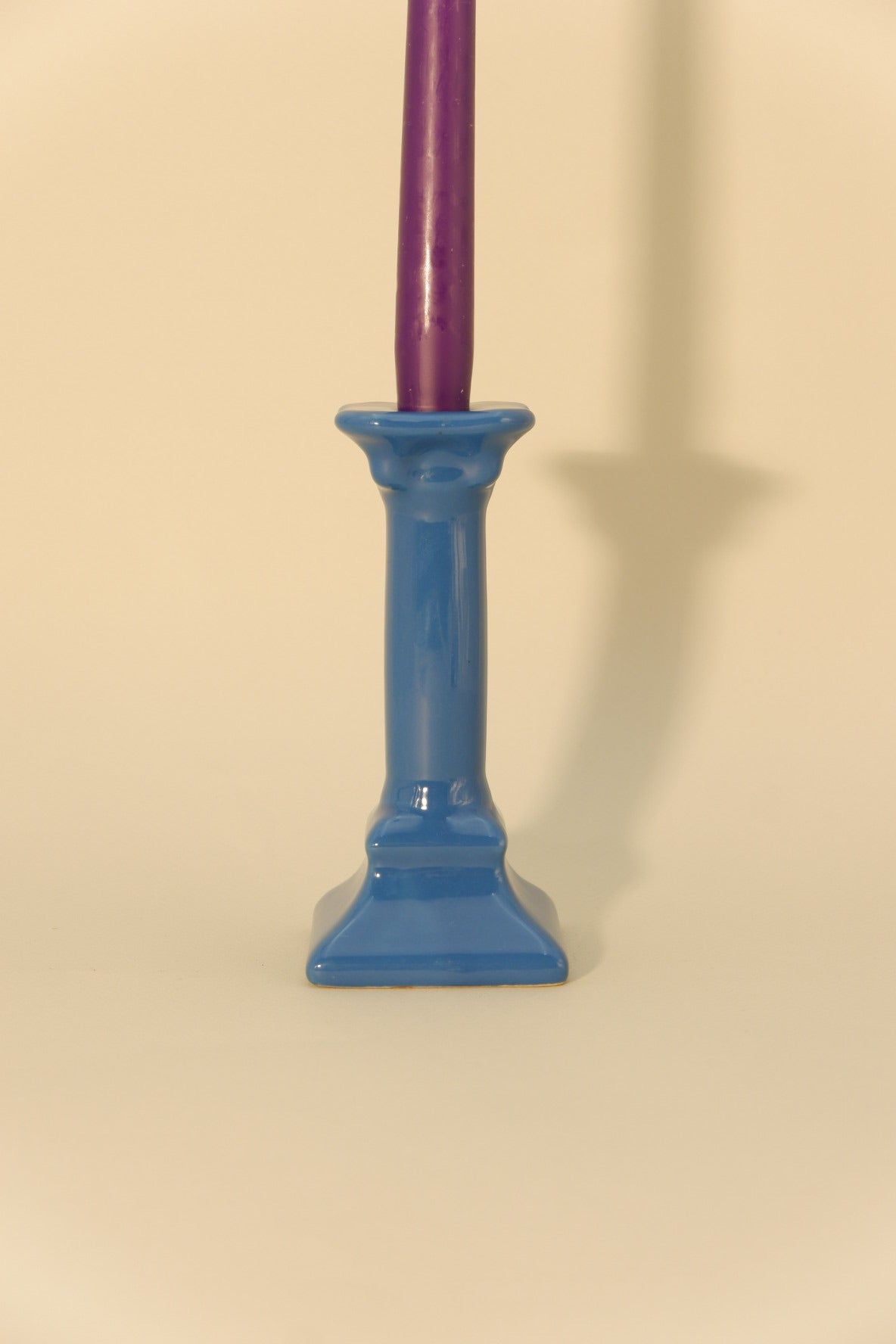 Blue Column Candle Holder