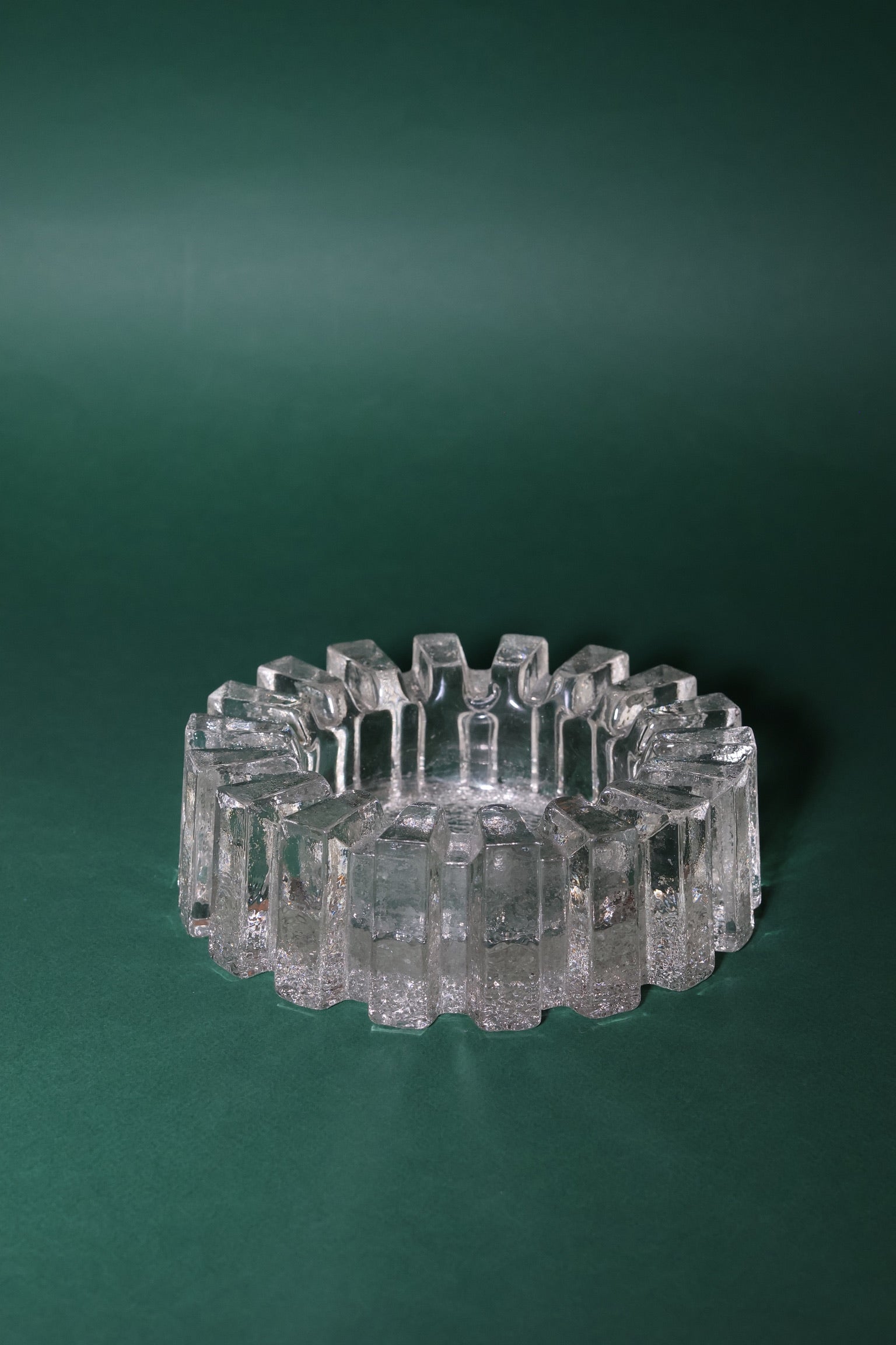 Clear Glass Pukeberg Ashtray, 1970s.