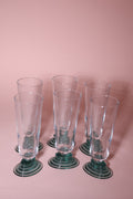 Green Stem Champagne Flute (Set of 2), 1970s.