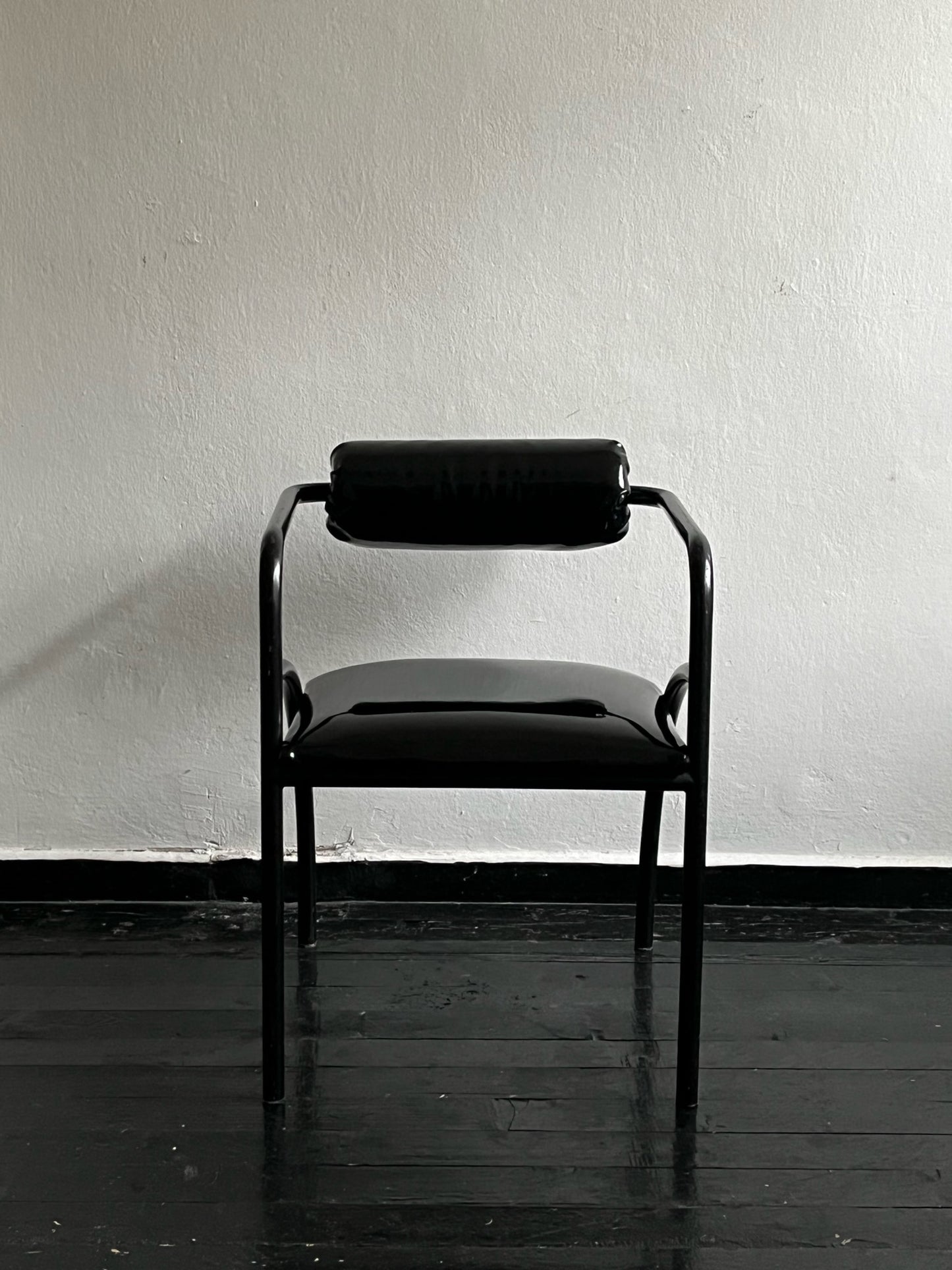 Postmodern Black Chair, 1980s.