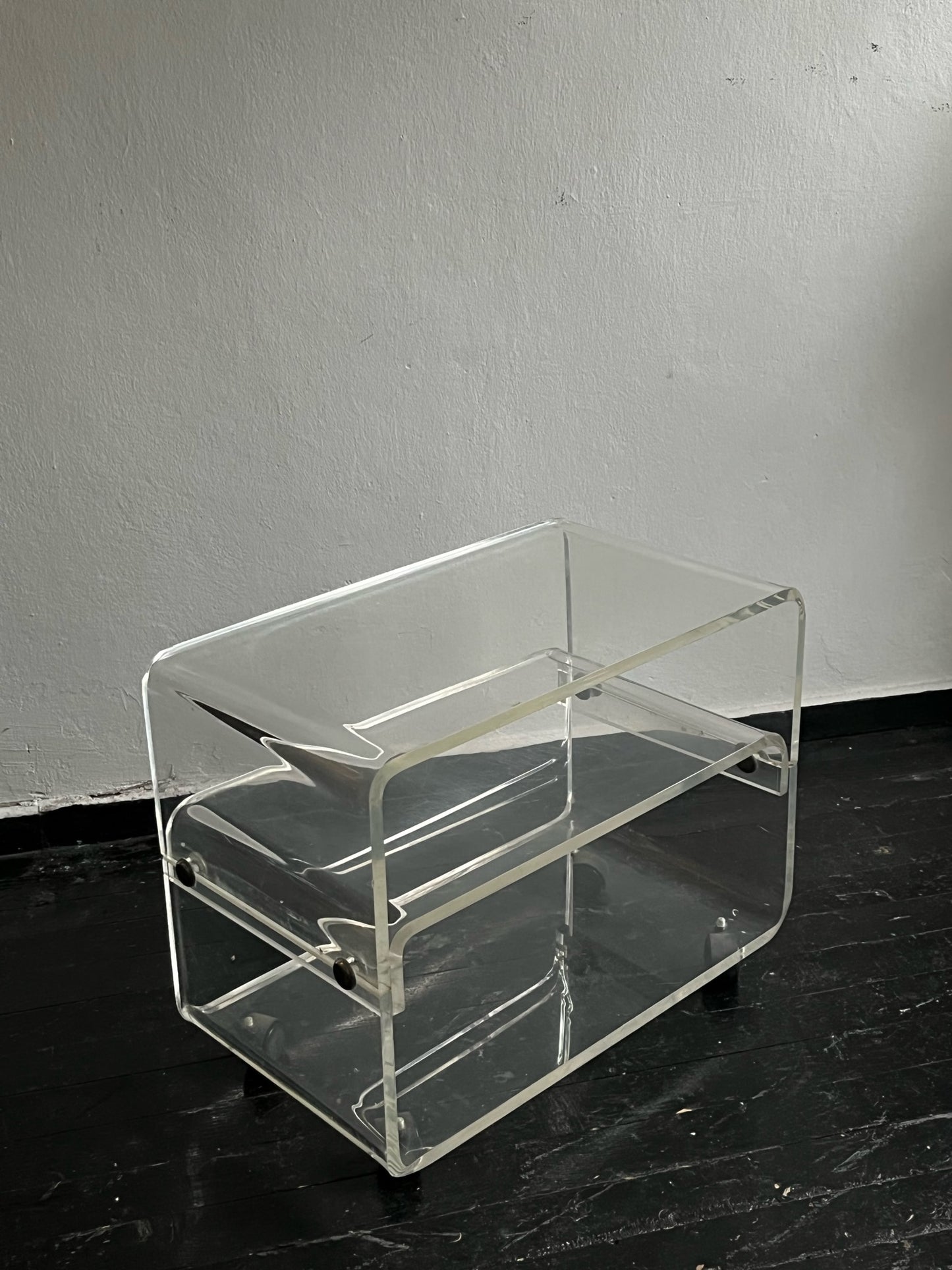 Lucite Bar Cart / Small, 1970s.